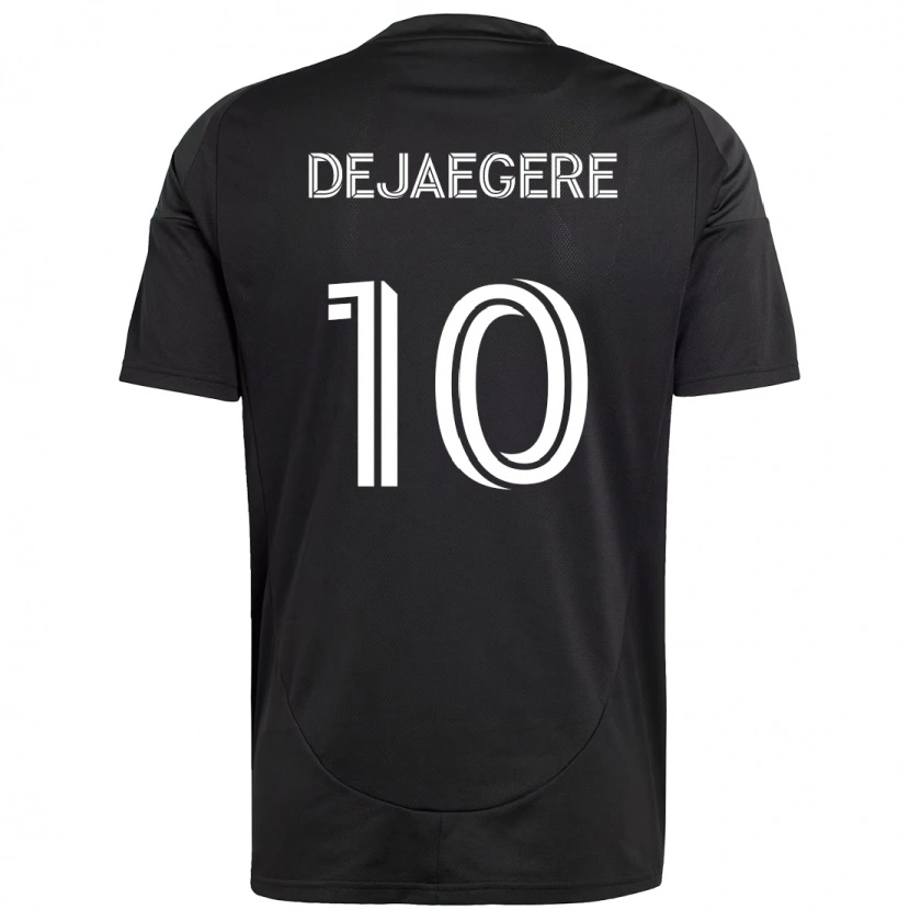 Danxen Niño Camiseta Brecht Dejaegere #10 Negro Blanco 2ª Equipación 2025/26 La Camisa