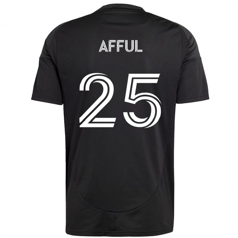 Danxen Niño Camiseta Harrison Afful #25 Negro Blanco 2ª Equipación 2025/26 La Camisa