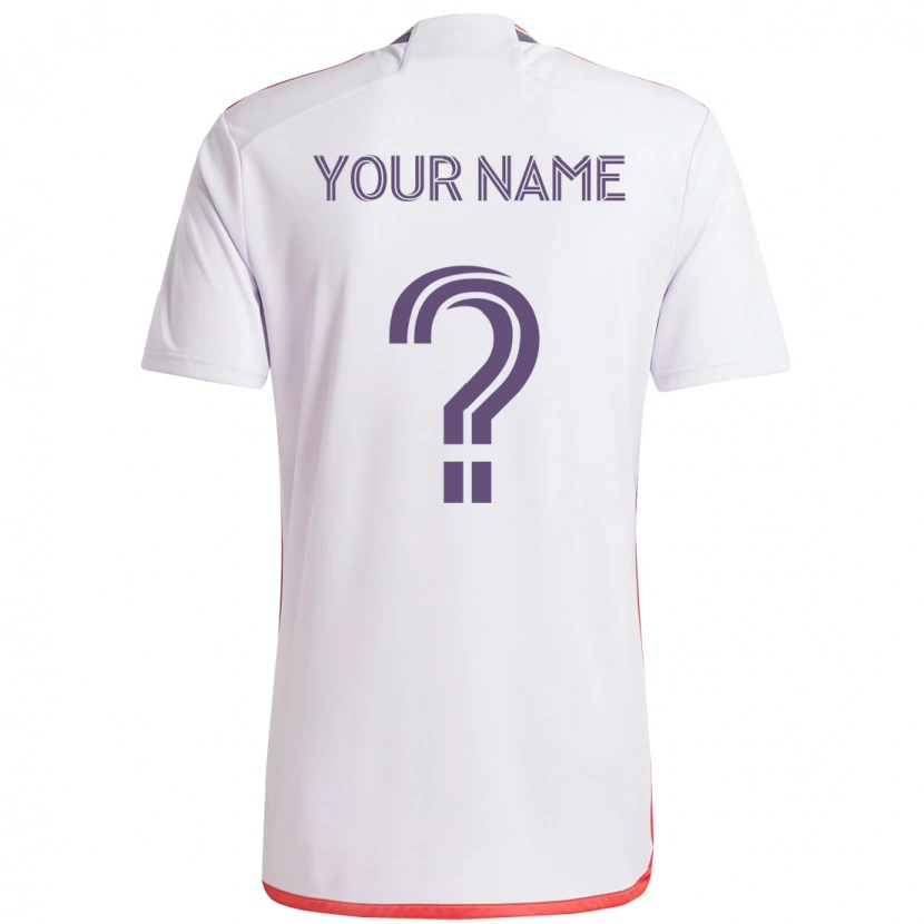 Danxen Niño Camiseta Su Nombre #0 Morado Blanco 2ª Equipación 2025/26 La Camisa