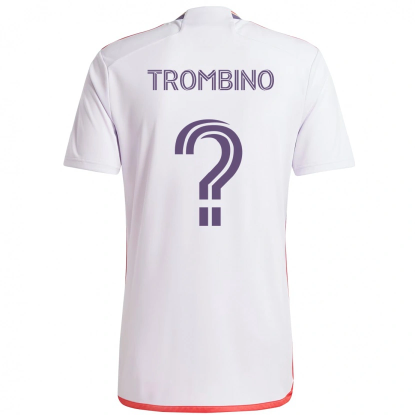 Danxen Niño Camiseta Caleb Trombino #0 Morado Blanco 2ª Equipación 2025/26 La Camisa