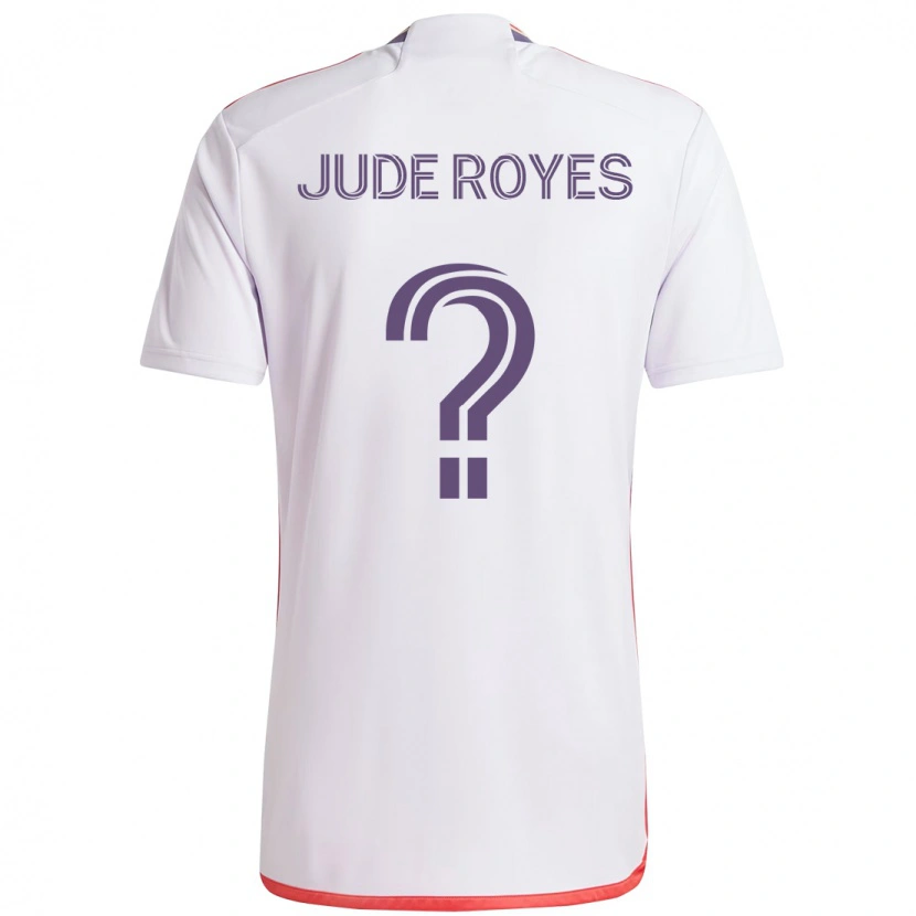 Danxen Niño Camiseta Jude Royes #0 Morado Blanco 2ª Equipación 2025/26 La Camisa