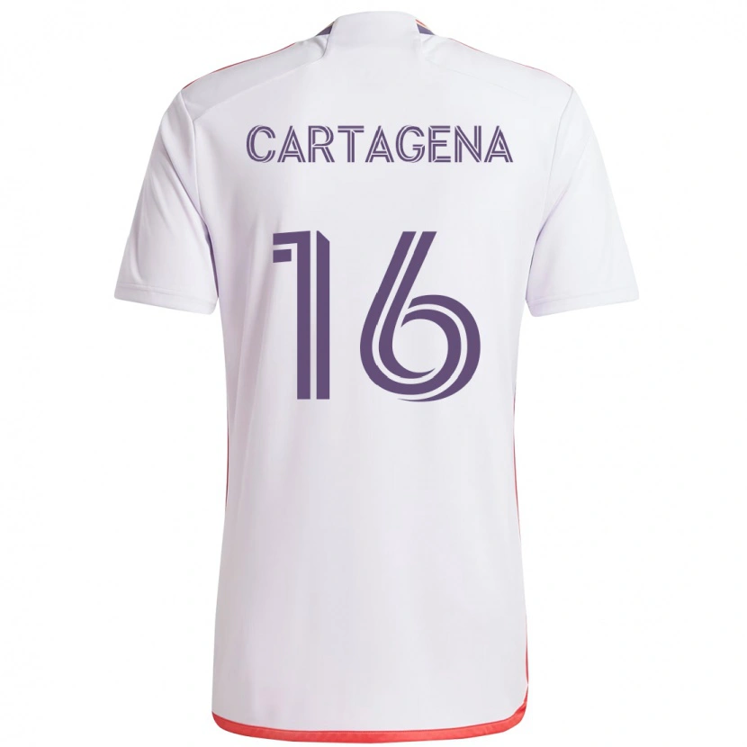 Danxen Niño Camiseta Wilder Cartagena #16 Morado Blanco 2ª Equipación 2025/26 La Camisa