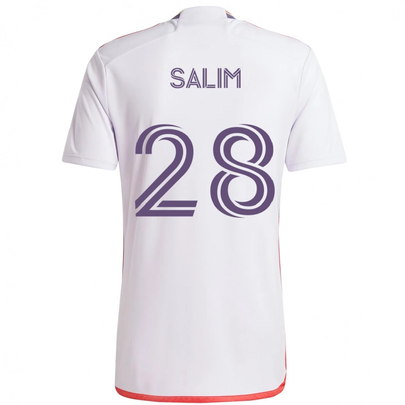 Danxen Niño Camiseta Abdi Salim #28 Morado Blanco 2ª Equipación 2025/26 La Camisa