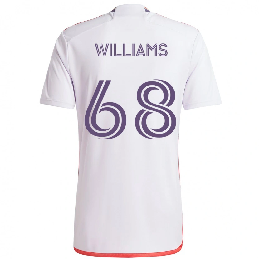 Danxen Niño Camiseta Thomas Williams #68 Morado Blanco 2ª Equipación 2025/26 La Camisa