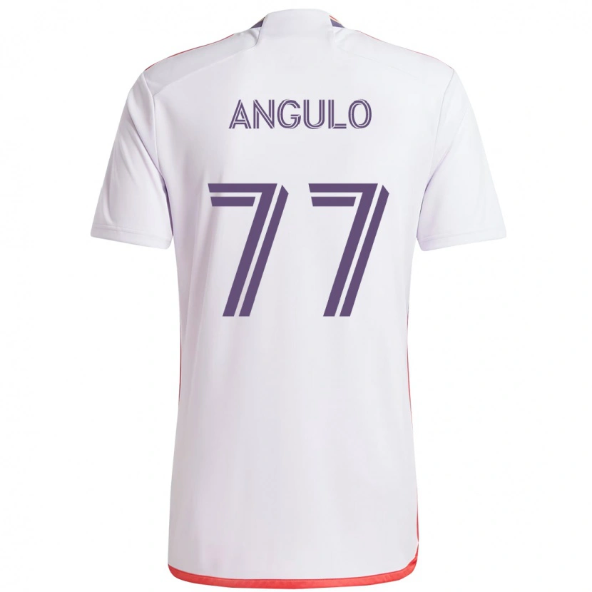 Danxen Niño Camiseta Iván Angulo #77 Morado Blanco 2ª Equipación 2025/26 La Camisa