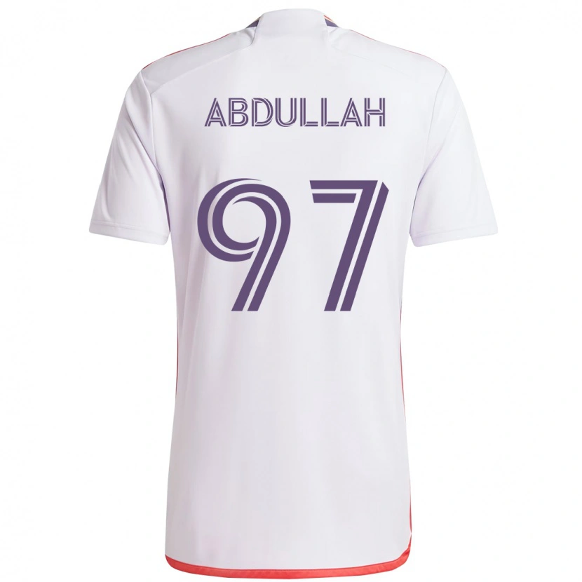 Danxen Niño Camiseta Majed Abdullah #97 Morado Blanco 2ª Equipación 2025/26 La Camisa