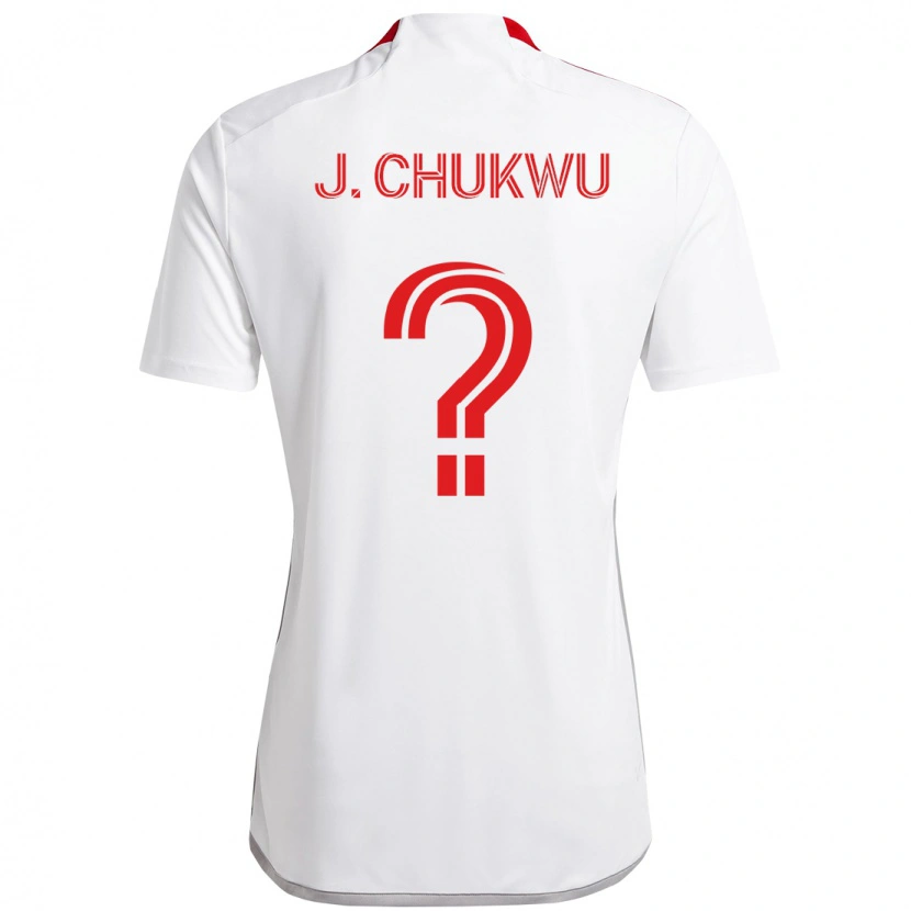 Danxen Niño Camiseta Joses Chukwu #0 Rojo Blanco 2ª Equipación 2025/26 La Camisa