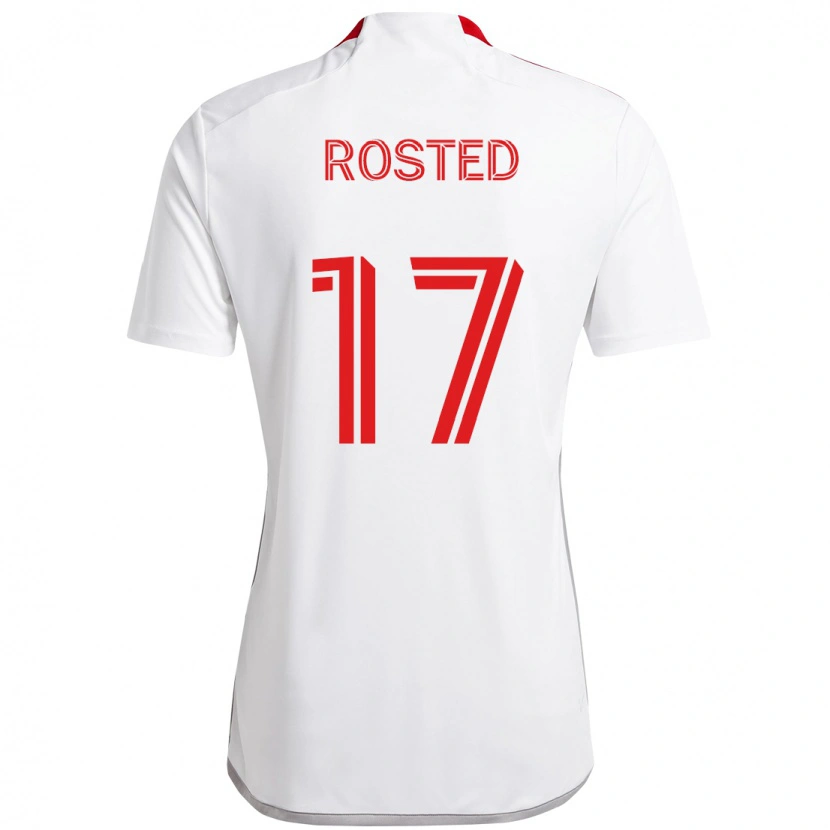 Danxen Niño Camiseta Sigurd Rosted #17 Rojo Blanco 2ª Equipación 2025/26 La Camisa