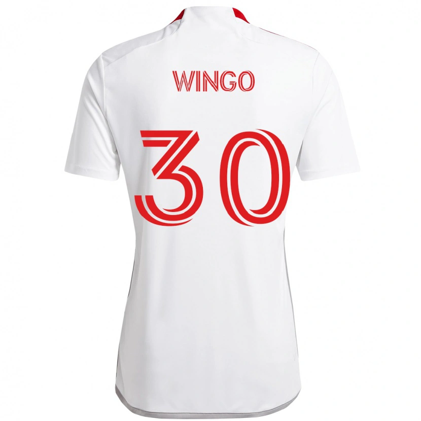 Danxen Niño Camiseta Henry Wingo #30 Rojo Blanco 2ª Equipación 2025/26 La Camisa