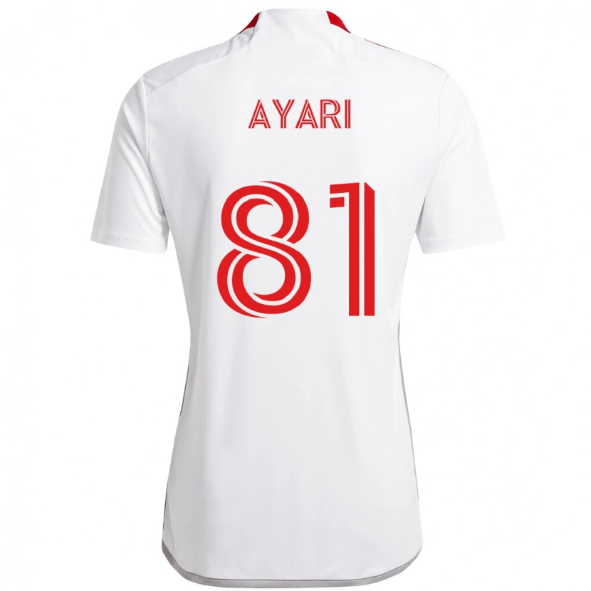 Danxen Niño Camiseta Hassan Ayari #81 Blanco Rojo 2ª Equipación 2025/26 La Camisa