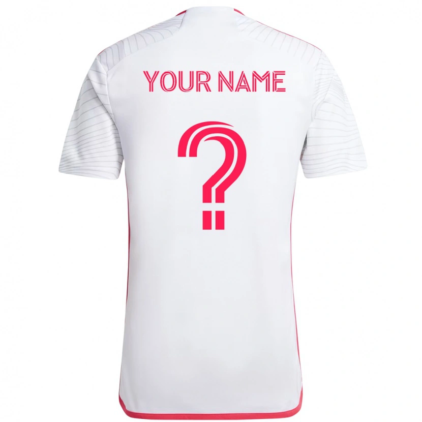 Danxen Niño Camiseta Su Nombre #0 Magenta Blanco 2ª Equipación 2025/26 La Camisa
