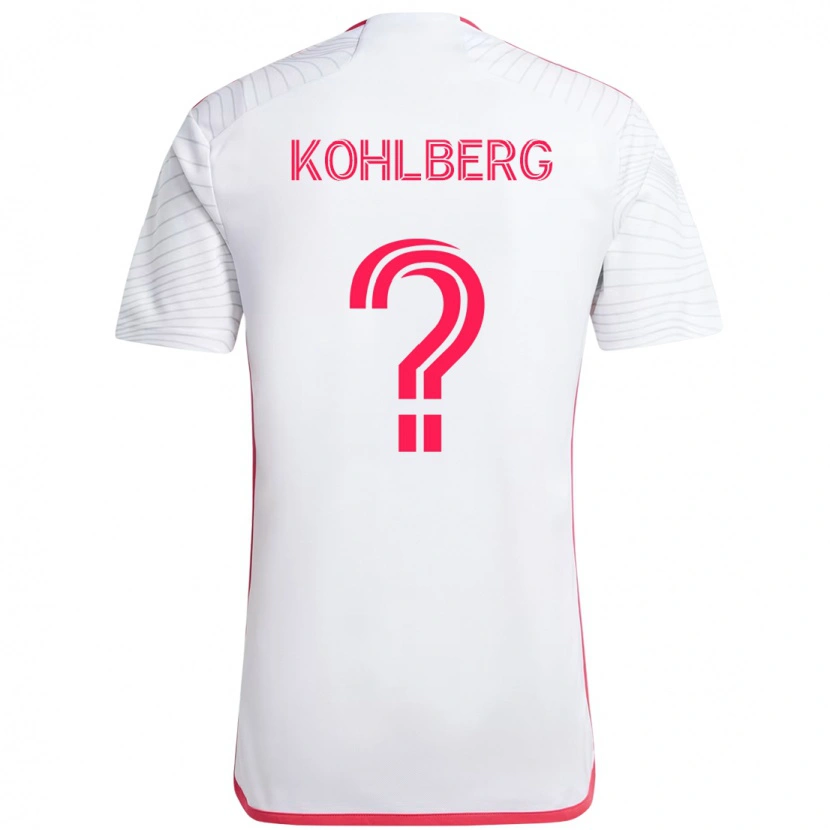 Danxen Niño Camiseta Andrew Kohlberg #0 Magenta Blanco 2ª Equipación 2025/26 La Camisa