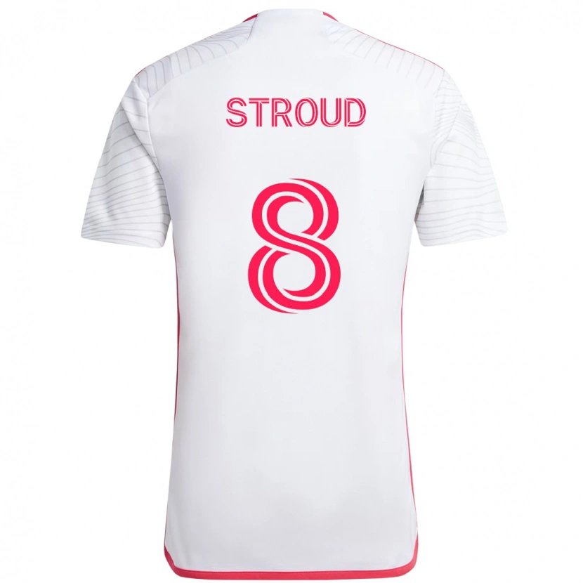 Danxen Niño Camiseta Jared Stroud #8 Magenta Blanco 2ª Equipación 2025/26 La Camisa