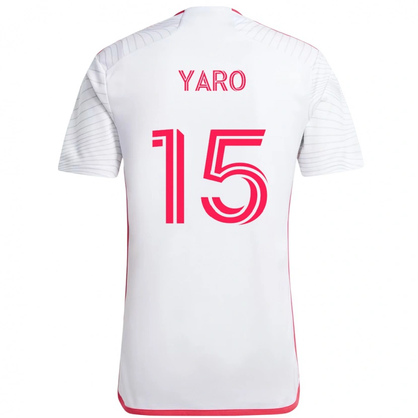 Danxen Niño Camiseta Joshua Yaro #15 Magenta Blanco 2ª Equipación 2025/26 La Camisa