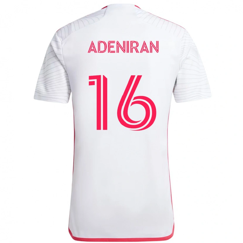 Danxen Niño Camiseta Samuel Adeniran #16 Magenta Blanco 2ª Equipación 2025/26 La Camisa