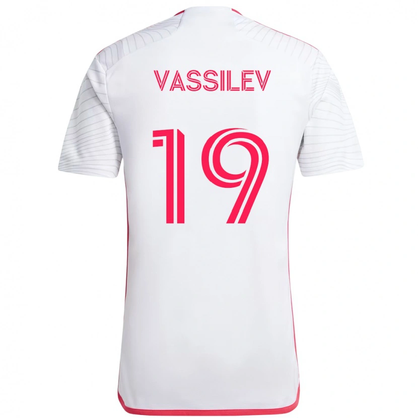 Danxen Niño Camiseta Indiana Vassilev #19 Magenta Blanco 2ª Equipación 2025/26 La Camisa