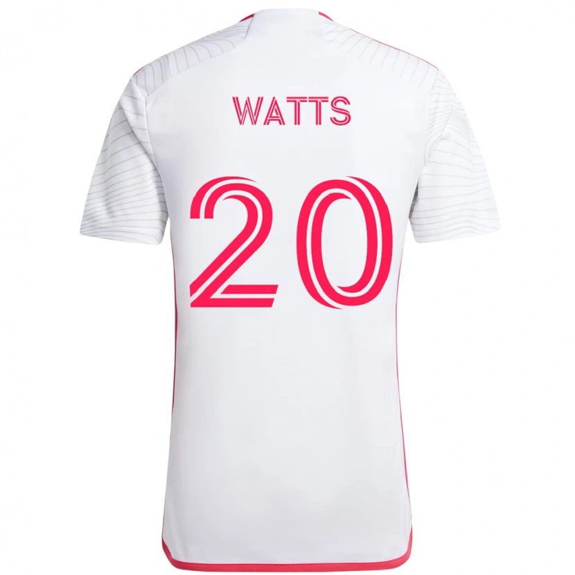 Danxen Niño Camiseta Akil Watts #20 Magenta Blanco 2ª Equipación 2025/26 La Camisa