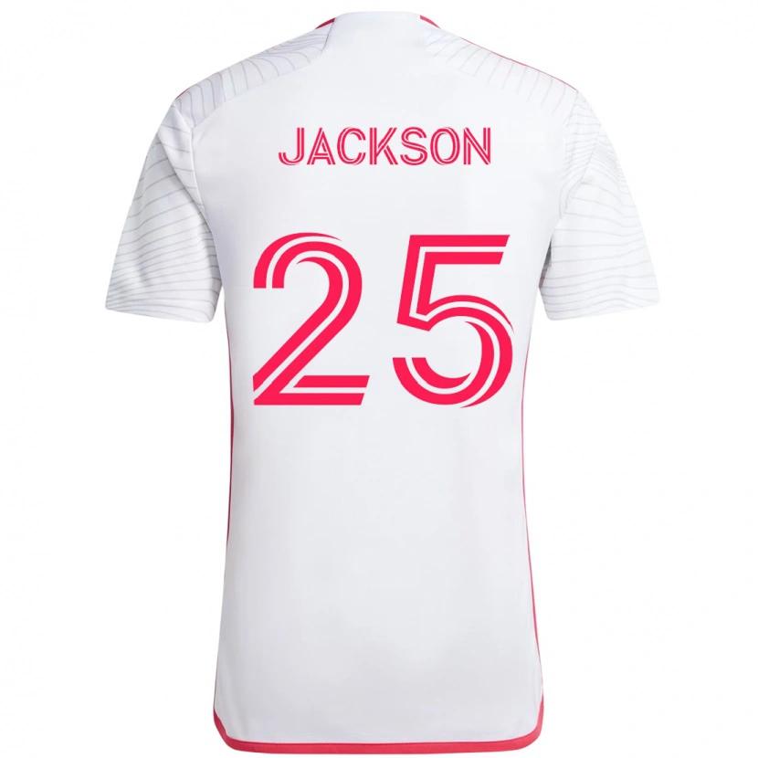 Danxen Niño Camiseta Aziel Jackson #25 Magenta Blanco 2ª Equipación 2025/26 La Camisa