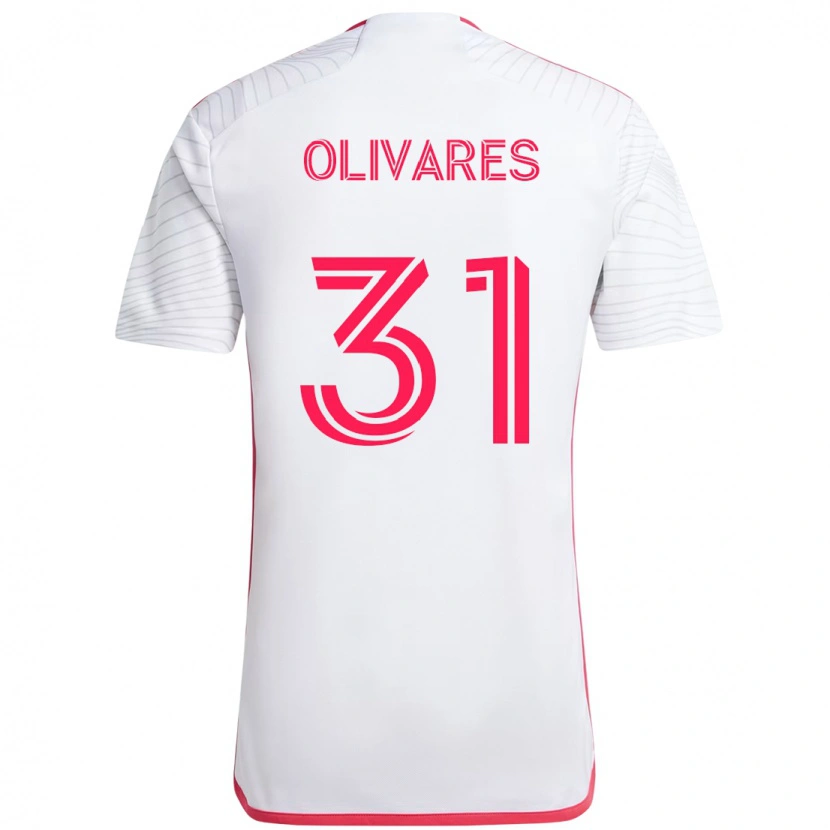 Danxen Niño Camiseta Christian Olivares #31 Blanco Magenta 2ª Equipación 2025/26 La Camisa