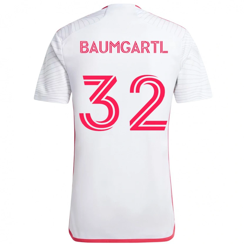 Danxen Niño Camiseta Timo Baumgartl #32 Magenta Blanco 2ª Equipación 2025/26 La Camisa