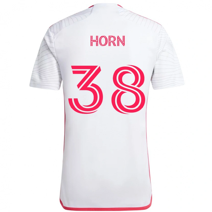 Danxen Niño Camiseta Jannes Horn #38 Magenta Blanco 2ª Equipación 2025/26 La Camisa