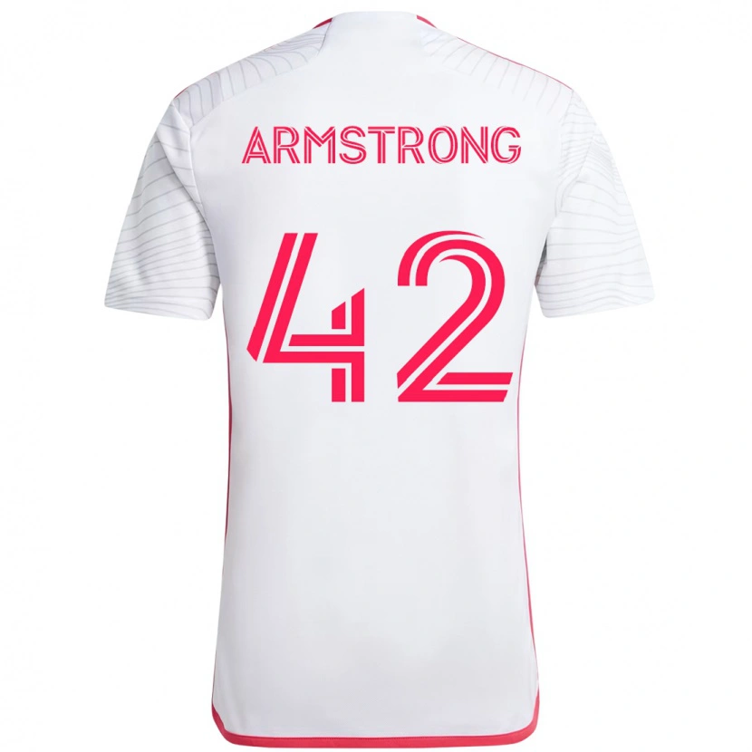 Danxen Niño Camiseta Ezra Armstrong #42 Magenta Blanco 2ª Equipación 2025/26 La Camisa
