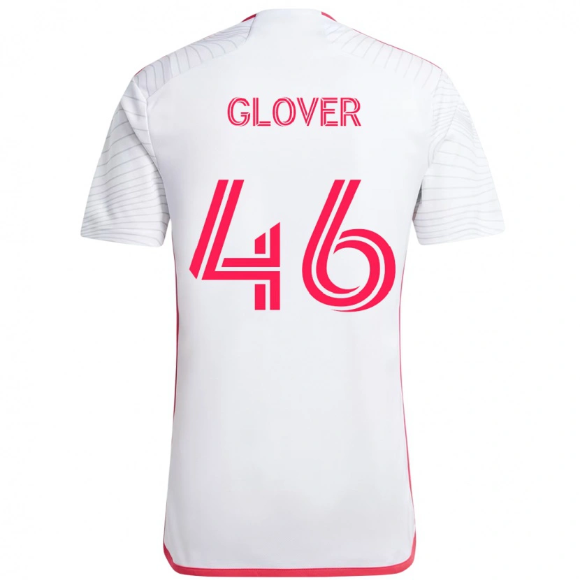 Danxen Niño Camiseta Caden Glover #46 Magenta Blanco 2ª Equipación 2025/26 La Camisa