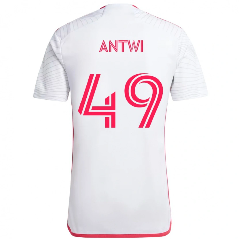 Danxen Niño Camiseta Seth Antwi #49 Magenta Blanco 2ª Equipación 2025/26 La Camisa