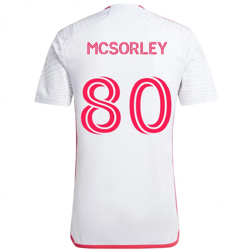 Danxen Niño Camiseta Brendan Mcsorley #80 Magenta Blanco 2ª Equipación 2025/26 La Camisa