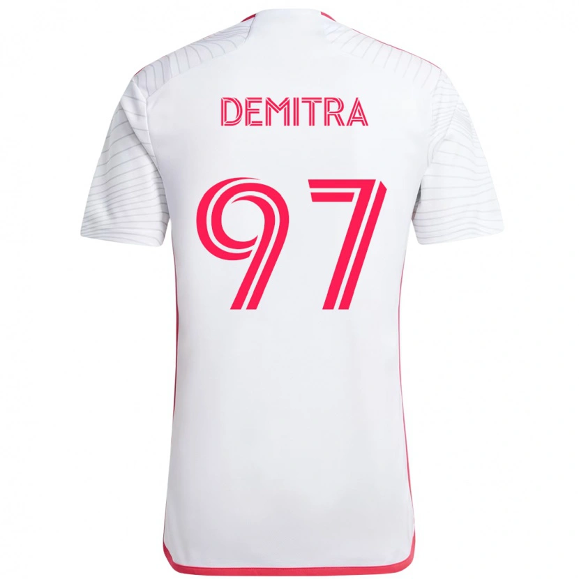 Danxen Niño Camiseta Lucas Demitra #97 Magenta Blanco 2ª Equipación 2025/26 La Camisa
