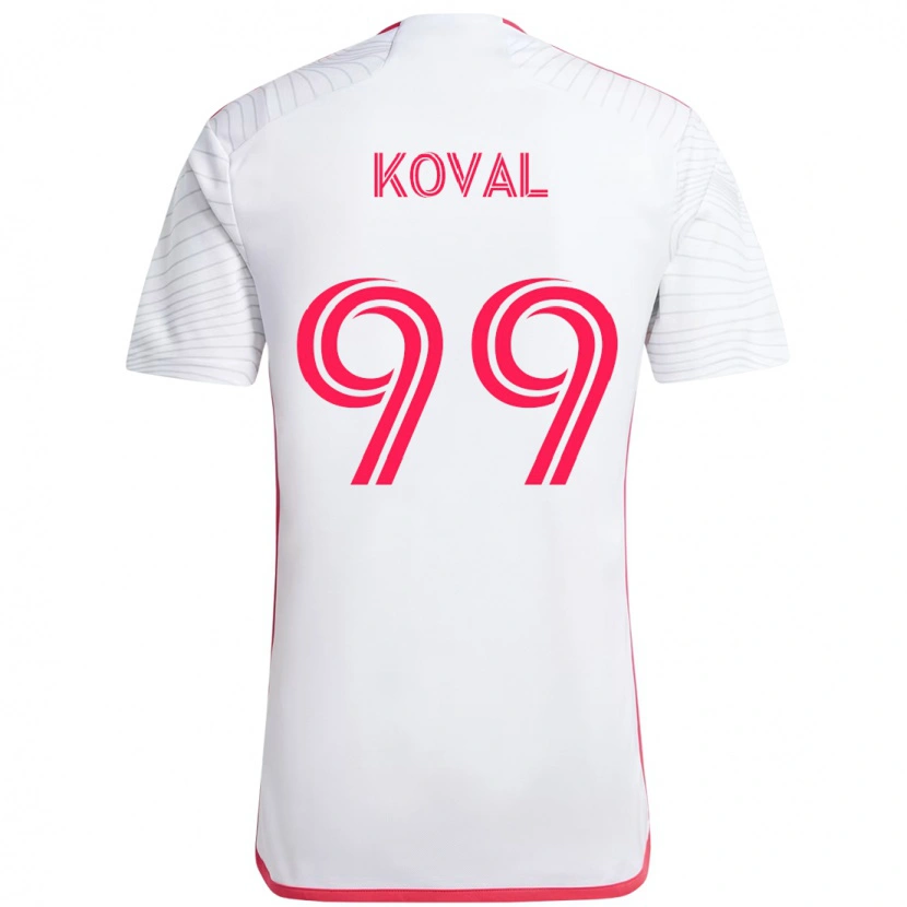 Danxen Niño Camiseta Stanislav Koval #99 Magenta Blanco 2ª Equipación 2025/26 La Camisa