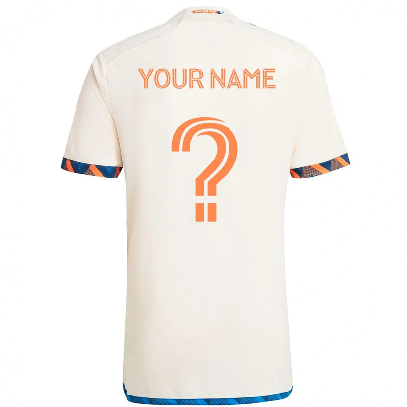 Danxen Niño Camiseta Su Nombre #0 Azul Oscuro Naranja 2ª Equipación 2025/26 La Camisa