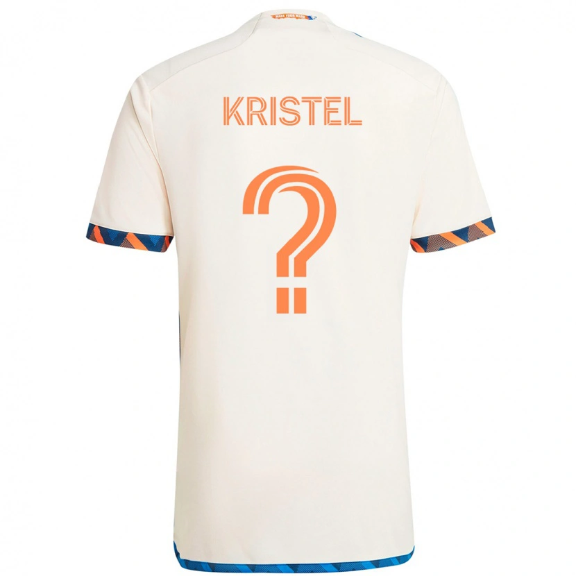 Danxen Niño Camiseta Brandon Kristel #0 Azul Oscuro Naranja 2ª Equipación 2025/26 La Camisa