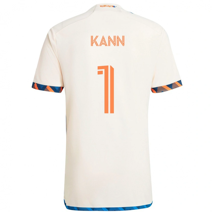Danxen Niño Camiseta Alec Kann #1 Azul Oscuro Naranja 2ª Equipación 2025/26 La Camisa