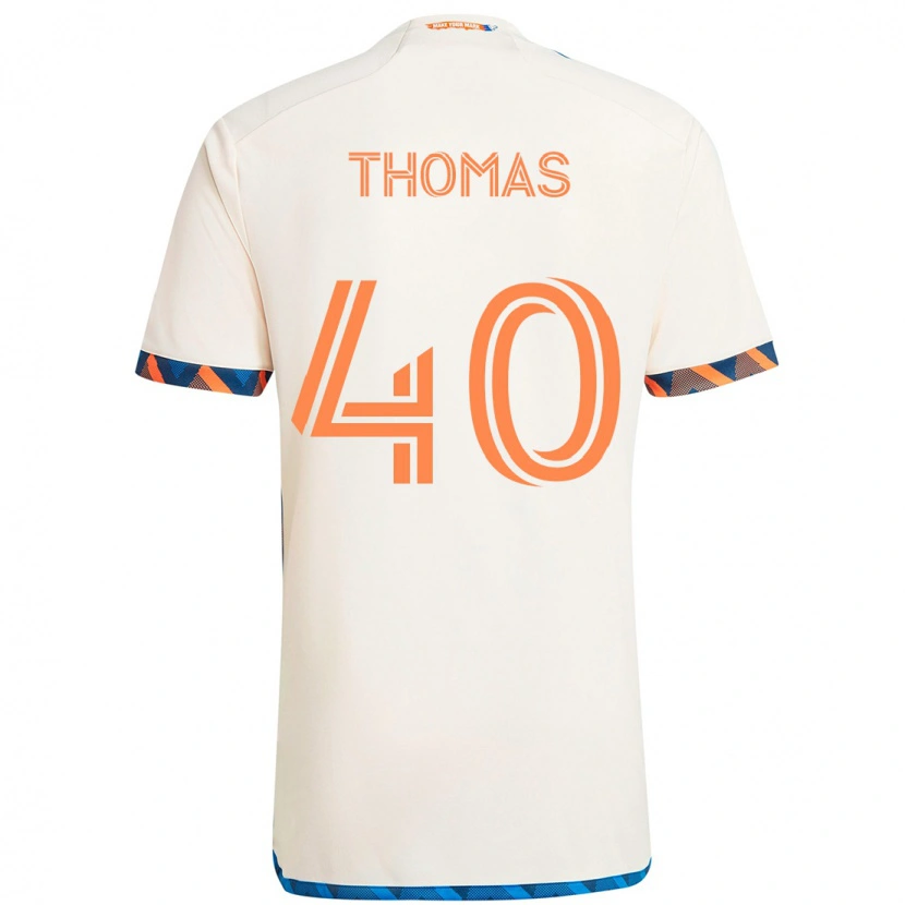 Danxen Niño Camiseta Kai Thomas #40 Azul Oscuro Naranja 2ª Equipación 2025/26 La Camisa