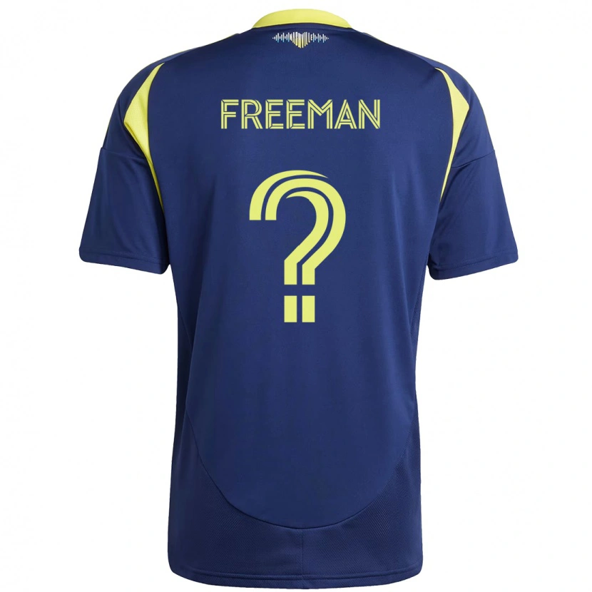 Danxen Niño Camiseta Tyler Freeman #0 Amarillo Azul Marino 2ª Equipación 2025/26 La Camisa