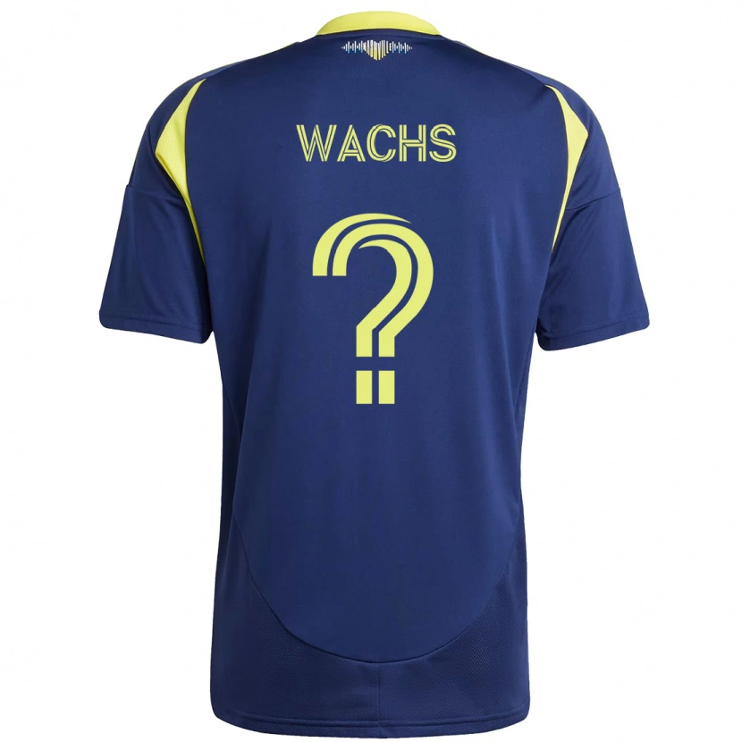 Danxen Niño Camiseta Eli Wachs #0 Amarillo Azul Marino 2ª Equipación 2025/26 La Camisa