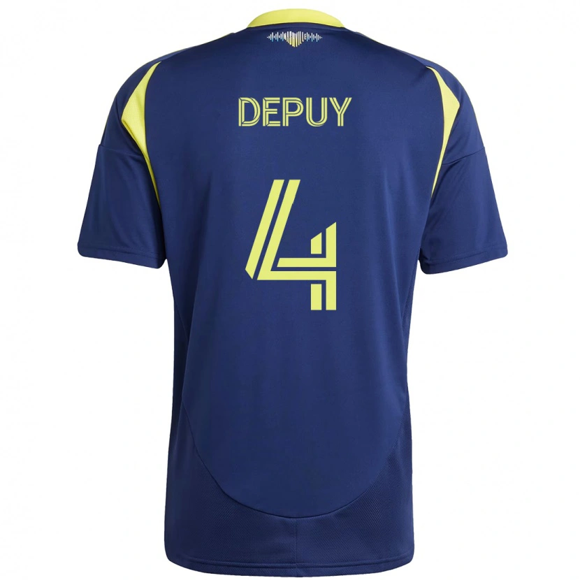Danxen Niño Camiseta Nick Depuy #4 Amarillo Azul Marino 2ª Equipación 2025/26 La Camisa
