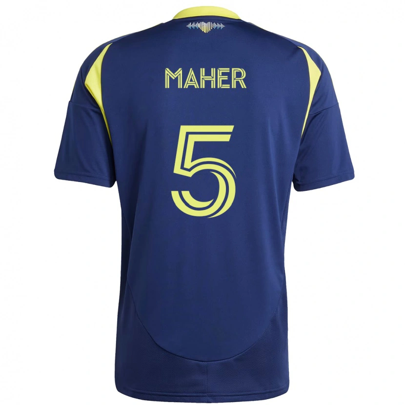 Danxen Niño Camiseta Jack Maher #5 Amarillo Azul Marino 2ª Equipación 2025/26 La Camisa