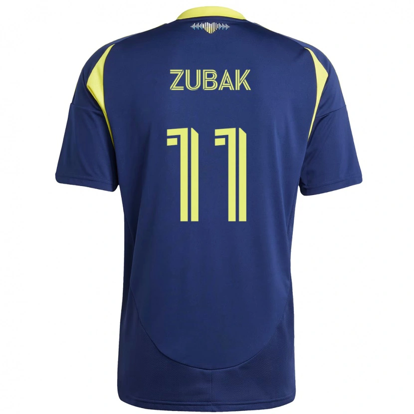 Danxen Niño Camiseta Ethan Zubak #11 Amarillo Azul Marino 2ª Equipación 2025/26 La Camisa