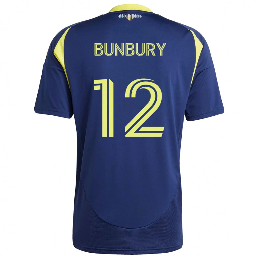 Danxen Niño Camiseta Teal Bunbury #12 Amarillo Azul Marino 2ª Equipación 2025/26 La Camisa