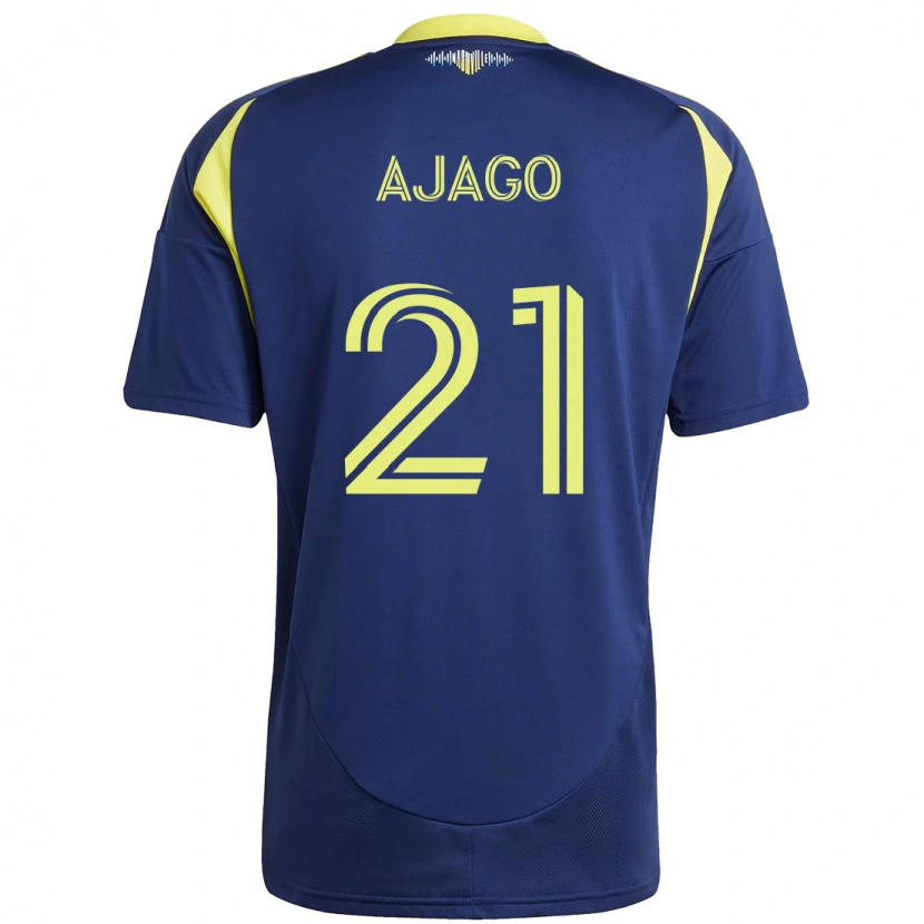 Danxen Niño Camiseta Forster Ajago #21 Amarillo Azul Marino 2ª Equipación 2025/26 La Camisa