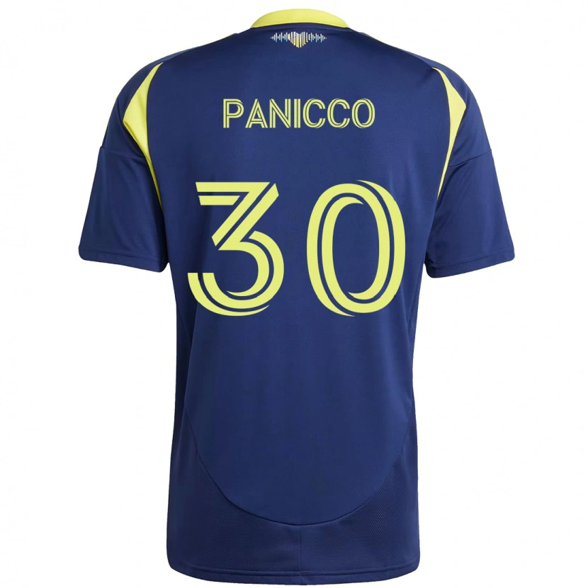Danxen Niño Camiseta Elliot Panicco #30 Amarillo Azul Marino 2ª Equipación 2025/26 La Camisa