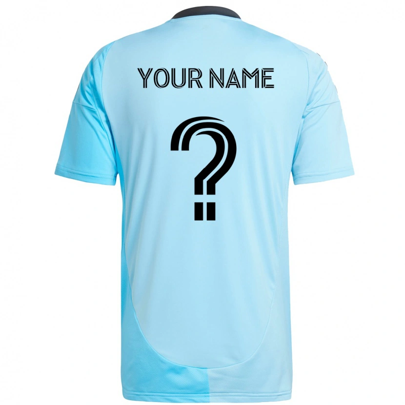 Danxen Niño Camiseta Su Nombre #0 Negro Azul 2ª Equipación 2025/26 La Camisa