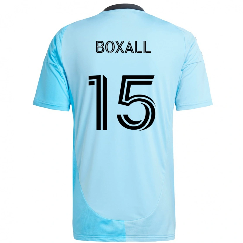 Danxen Niño Camiseta Michael Boxall #15 Negro Azul 2ª Equipación 2025/26 La Camisa