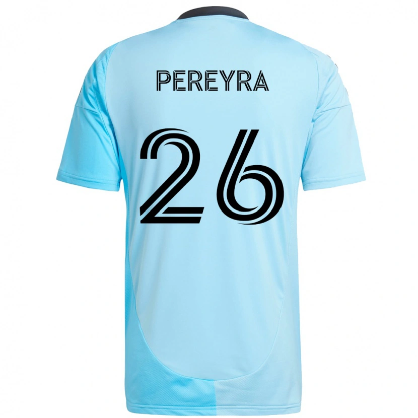 Danxen Niño Camiseta Joaquín Pereyra #26 Negro Azul 2ª Equipación 2025/26 La Camisa