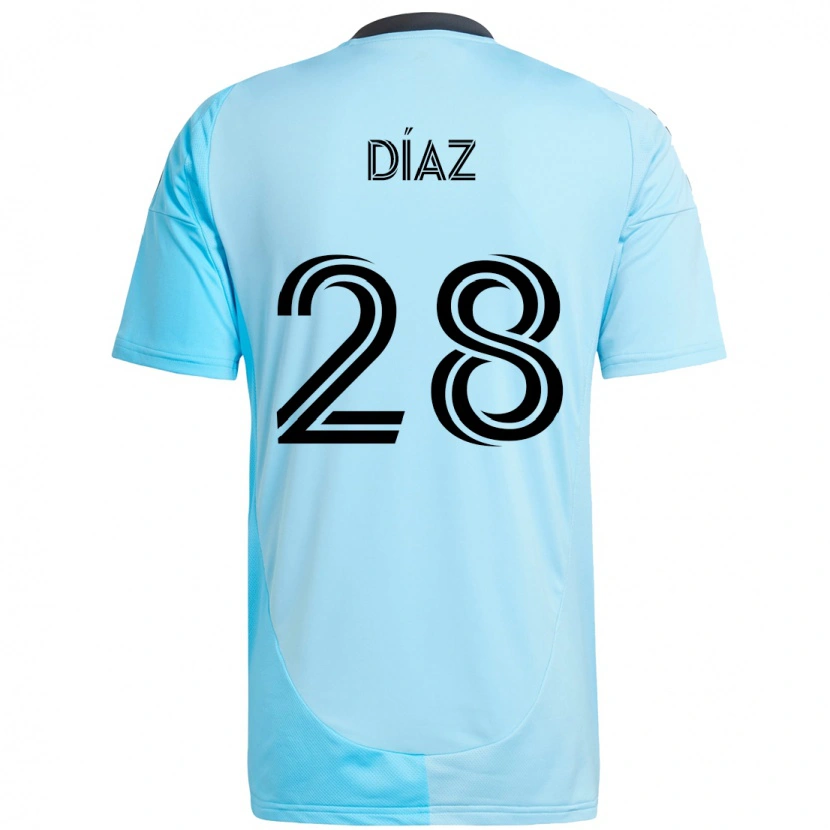 Danxen Niño Camiseta Jefferson Díaz #28 Negro Azul 2ª Equipación 2025/26 La Camisa