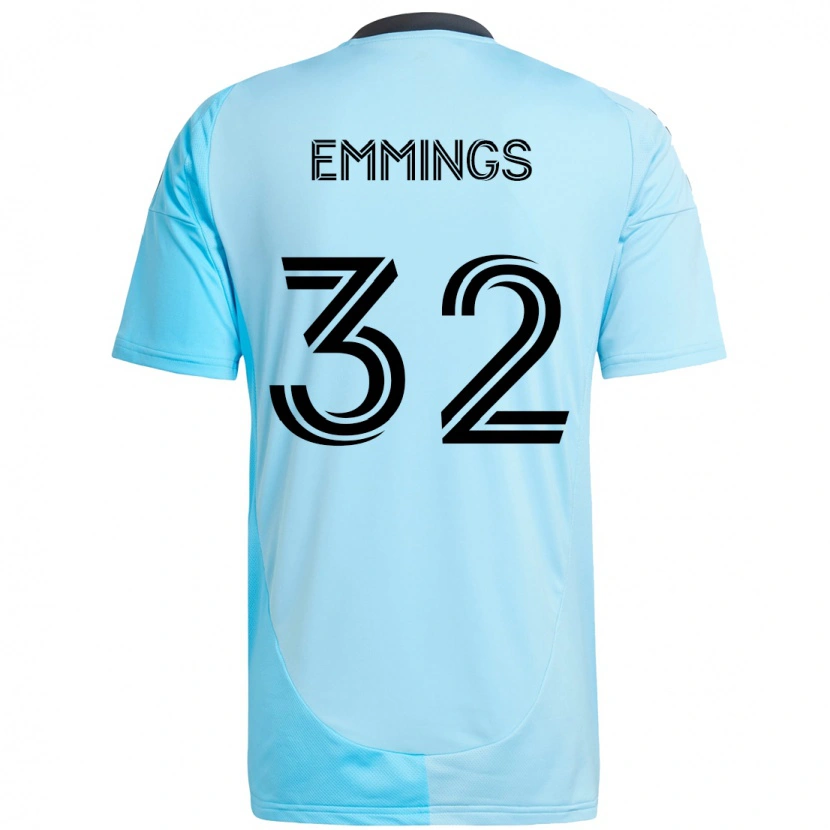 Danxen Niño Camiseta Fred Emmings #32 Negro Azul 2ª Equipación 2025/26 La Camisa