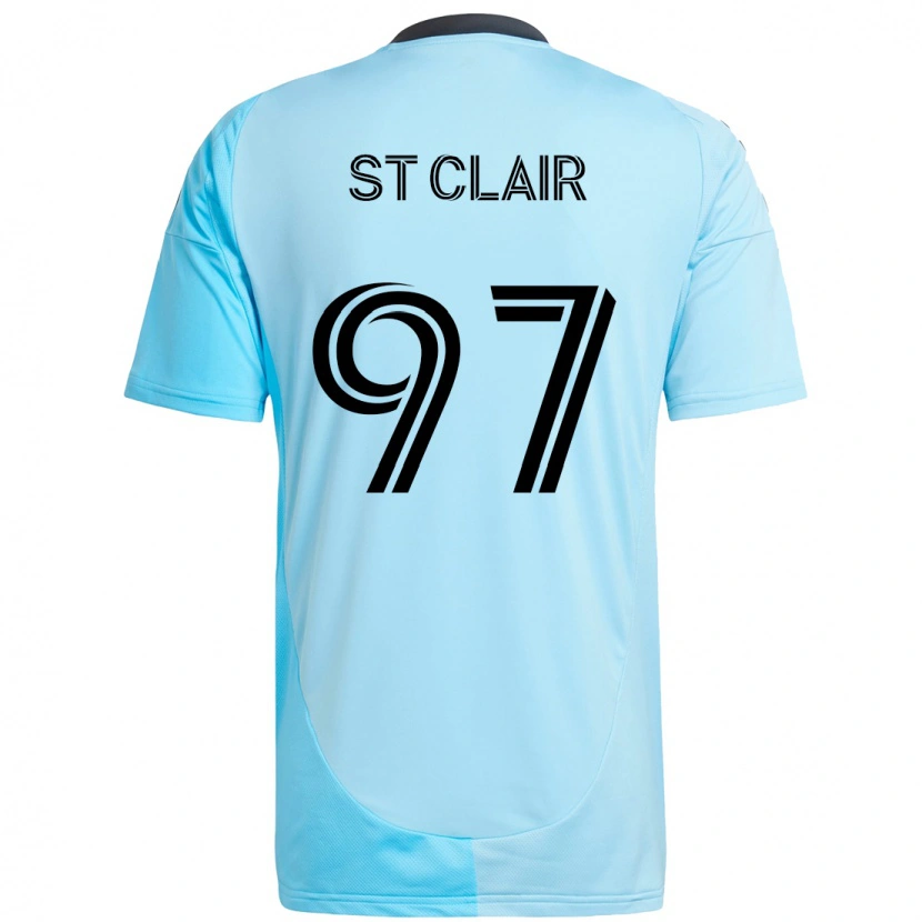 Danxen Niño Camiseta Dayne St. Clair #97 Negro Azul 2ª Equipación 2025/26 La Camisa