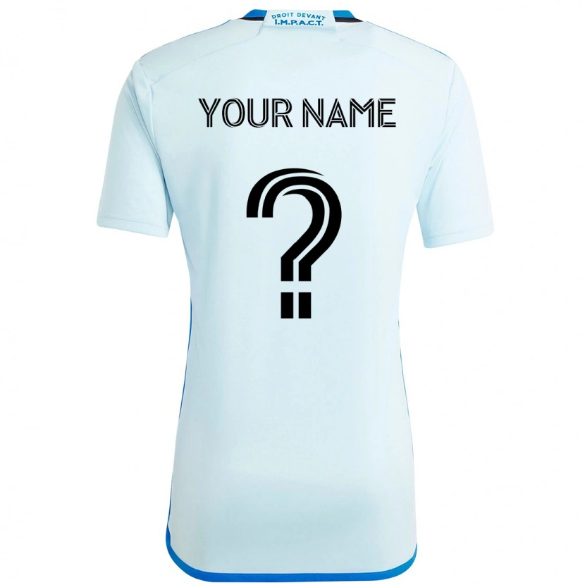 Danxen Niño Camiseta Su Nombre #0 Azul Celeste Azul Oscuro 2ª Equipación 2025/26 La Camisa